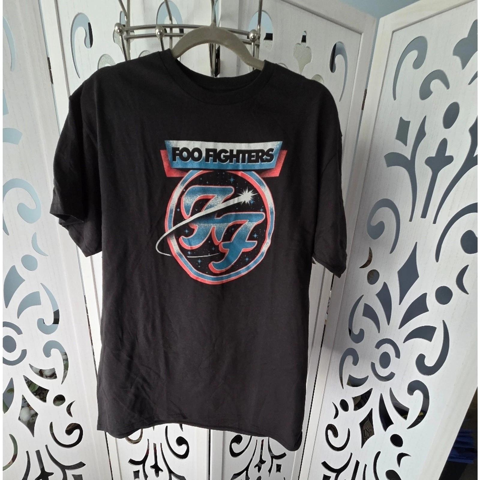 Foo Fighters T Shirt Black Graphic Logo Band Tee Large Cotton Rock Concert Unise 3XL