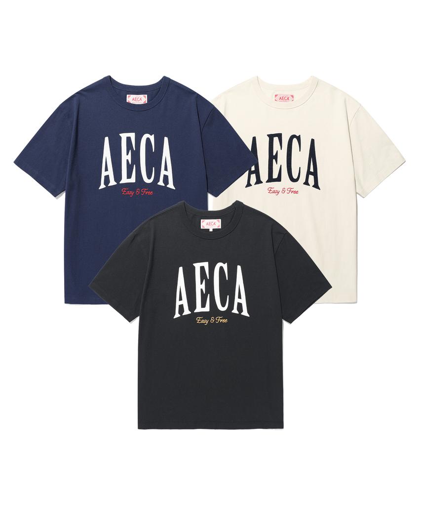 AECA (Unisex) Aeca Symbol Felt Half Sleeve Tee (3Color)