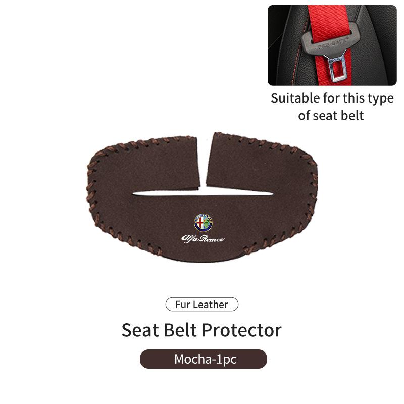 Car Seat Belt Buckle Clip Protector Case Anti-Scratch Cover For Alfa Romeo Giulietta GT 159 147 156 Mito Brera Giulia Spider F1SA0