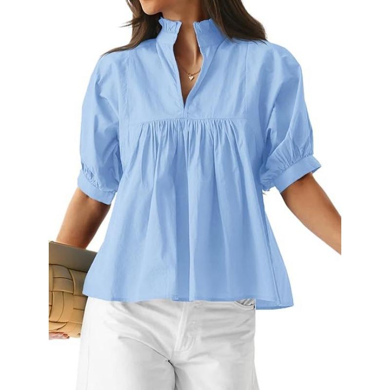 This New Fashionable and Casual V-neck Design Is Loose and Comfortable, Making It A Versatile Commuting Shirt for Daily Wear