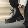 Martin boots men's high-top Derby shoes platform heightening British retro medium-top locomotive short boots 70066-J