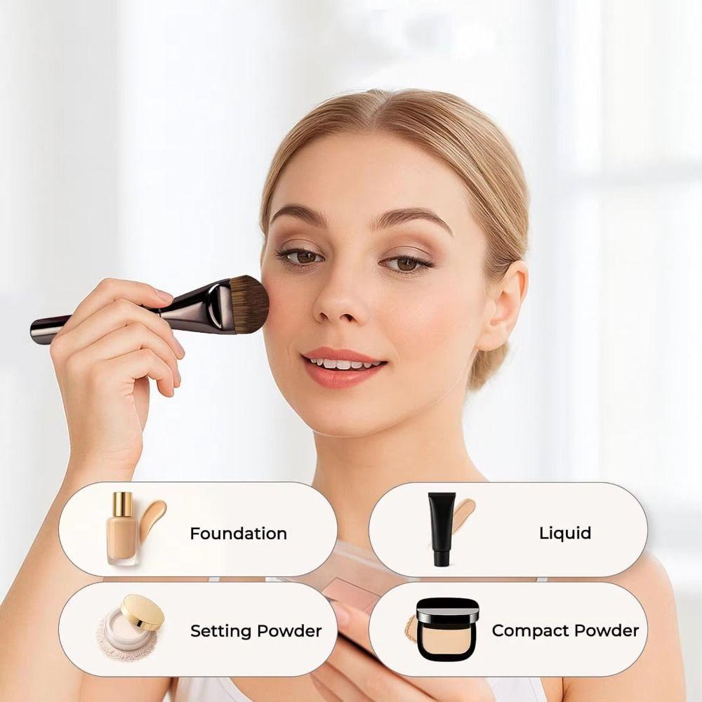 2Pcs Soft Bristle Foundation Makeup Brushes Wide Tongue-shaped Face Makeup Tool  Makeup Application