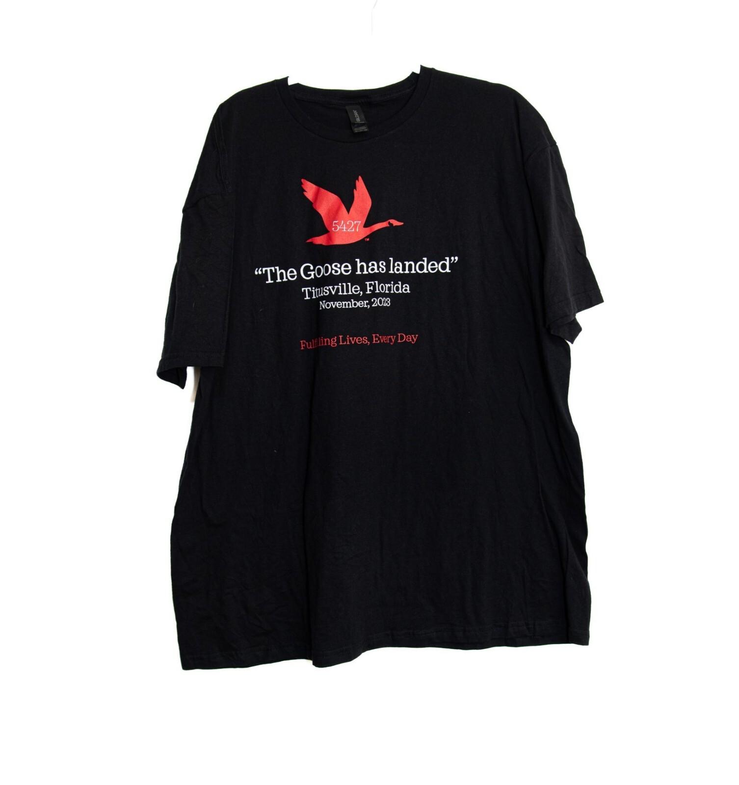 The Goose Has Landed Gildan Black T-Shirt Titusville Florida November 2023 Siz XXL