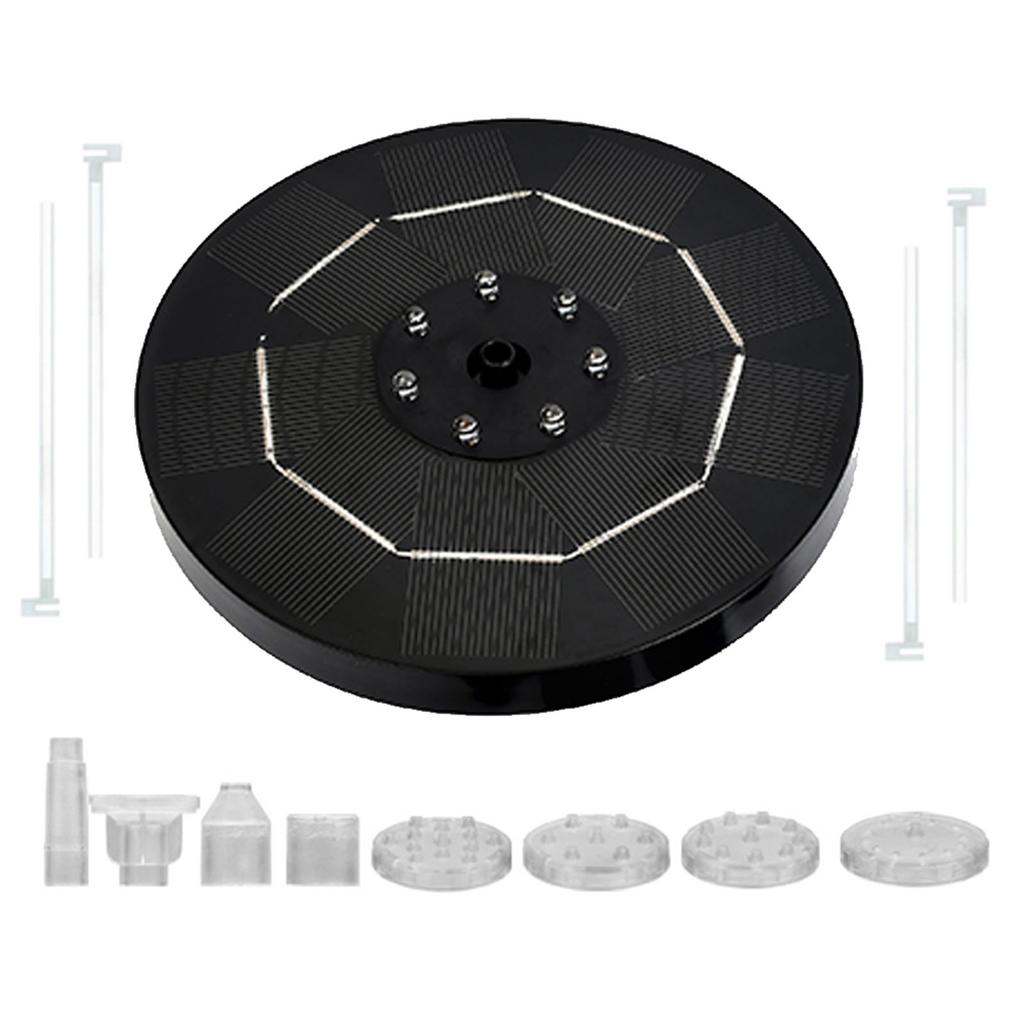 Solar Light Fountain Outdoor Solar Pond Pump with 7 Effects Solar Water Pump Solar Floating Fountain Pump Garden Bird Bath