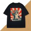 Cool DJ Cat T-Shirt Funny Cat with Headphones Graphic T Shirts Trendy Short Sleeve Round Neck Tshirt Streetwear Cotton Tees