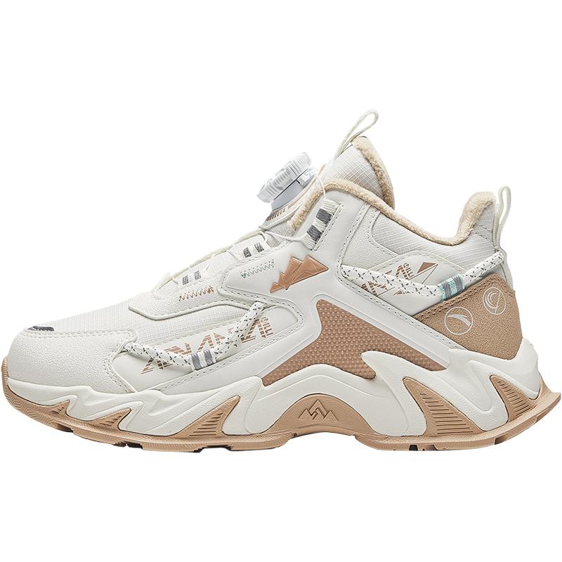 

Anta Детские модные ботинки с флисовой подкладкой, нескользящие, теплые, низкие, детские ботинки, белые, коричневые A22446916-2 33