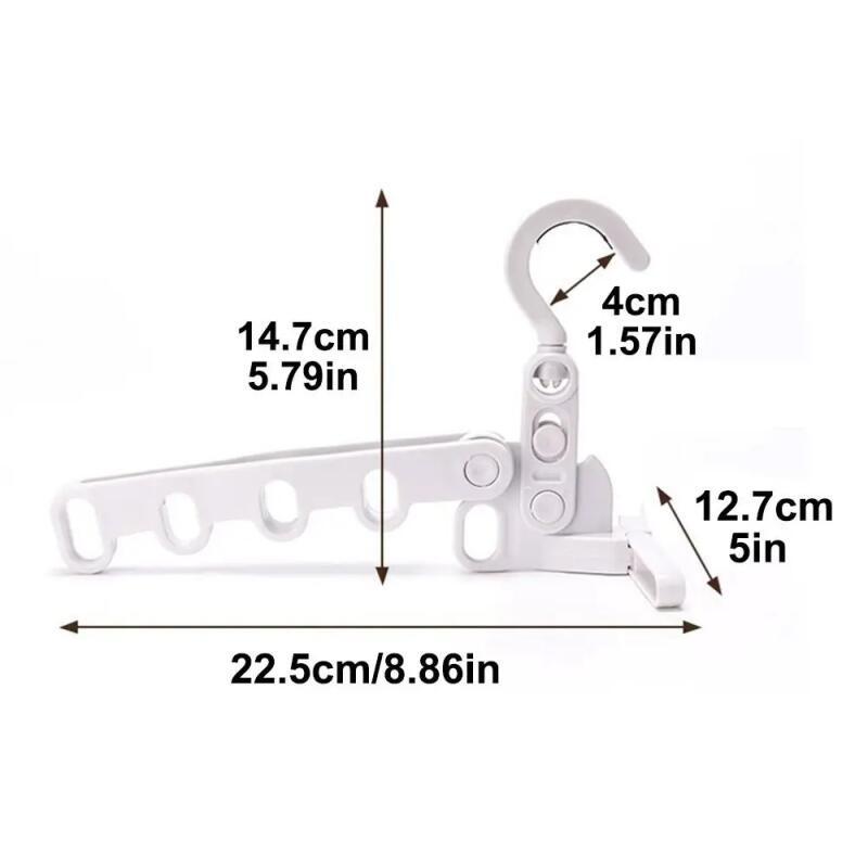 Folding Clothes Hanger Travel Hangers Ultra Light Portable ABS Clothes Hanger Anti Slip Load-bearing Strong Home Outdoor Essential Suitable for Travel