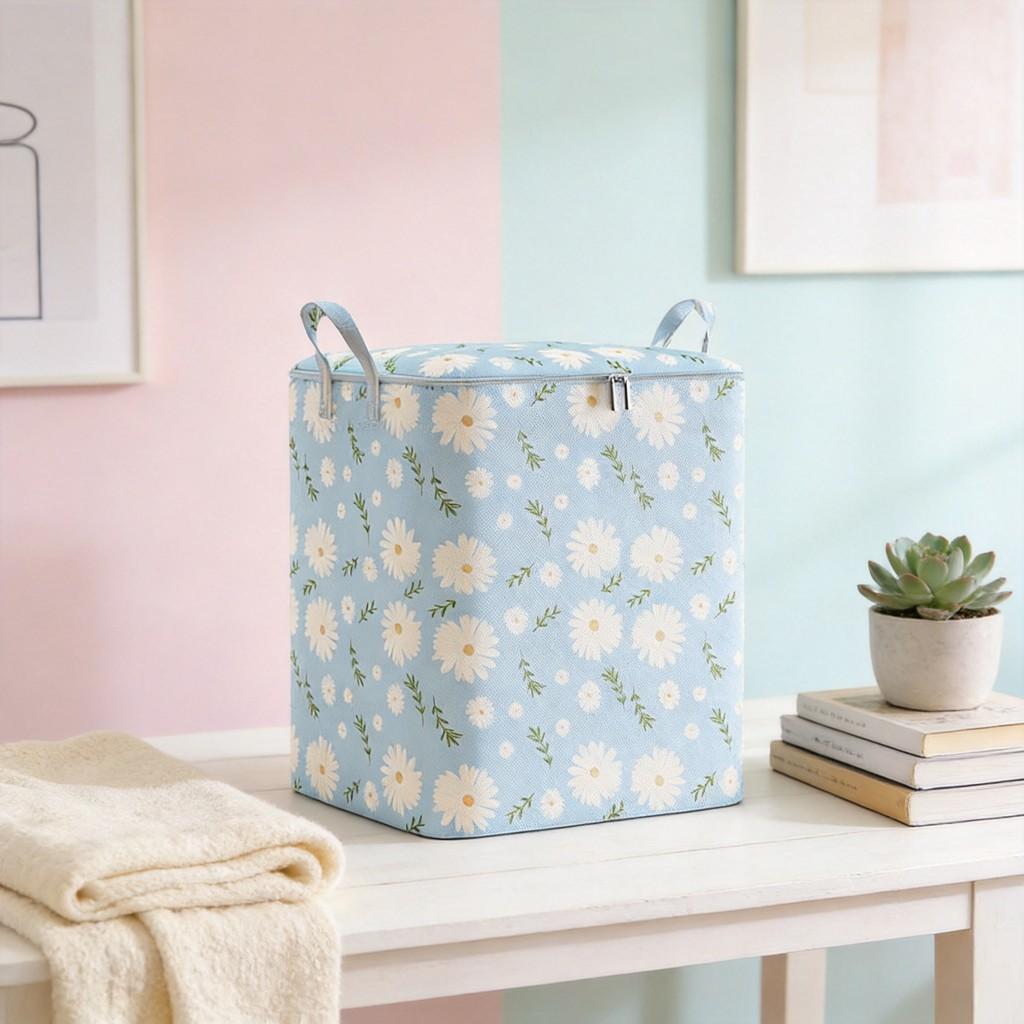 Cotton Quilt Storage Bag With Large Capacity For Bedroom And Moving Organizer