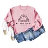 Plus Size Casual Sunrise Print Loose Heavyweight Long Sleeve Sweatshirt