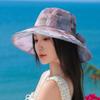 Foldable Thin Bow Sunshade Cap Portable Sunscreen Basin Hat Women Fisherman Hat  Outdoor