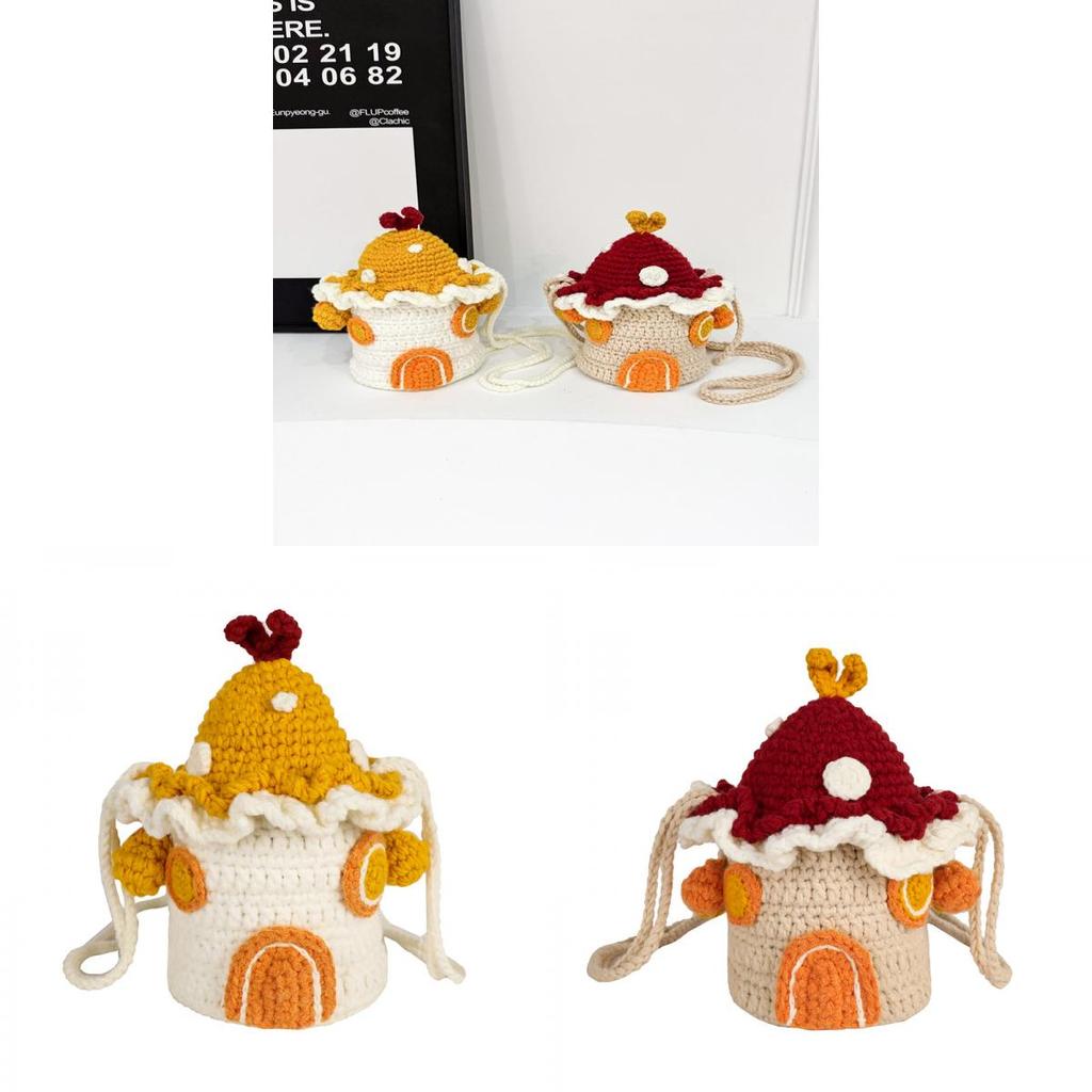 Cute Woolen Girl Bag With Phone Pocket For Daily Use And Street Style Fashion
