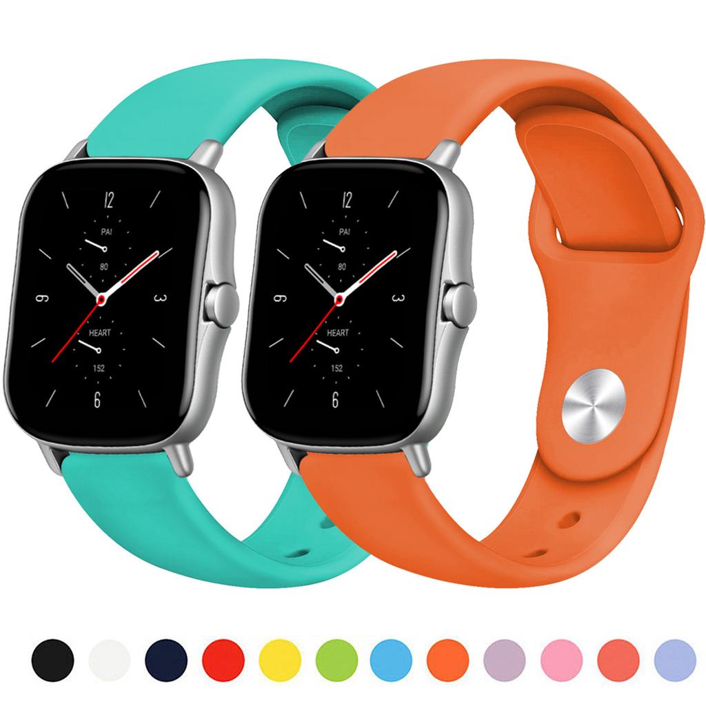 20mm/22mm Klockarmband För Amazfit GTS 4/3/2/2e/Mini/GTR 42mm/GTR 4/3 Pro Silikonarmband Amazfit helio/balance 2 bip 5 6 band