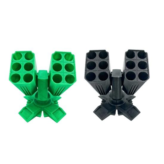 3D Printed Missiles Launcher Pen Holder, Rocket Launcher Pencil Cup for Desk, Multi-compartments Stationery Organizer Box for Home Office Classroom