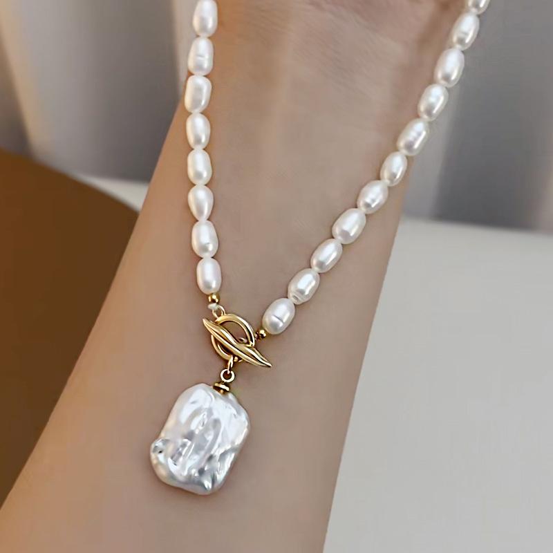 100% Natural Freshwater Pearl 14K Gold Filled Female Pendant Necklace  For Women Birthday Gifts New Style 2024
