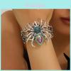 Halloween Punk Alloy Spider Bracelet With Rhinestones For Party Decor