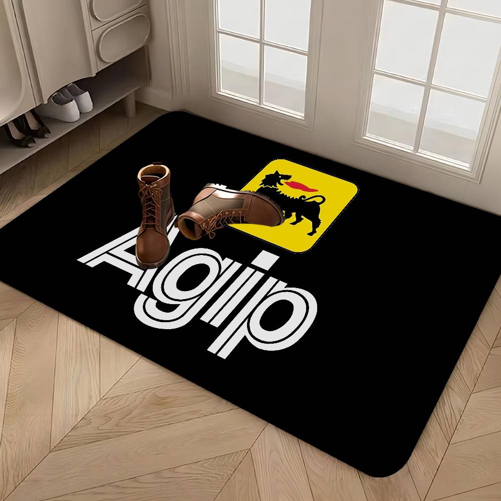 A-Agip E-Eni Racing Car Bathroom Mat Kids Room Bedroom Decoration Balcony Anti-Slip Doormat Living Room Welcome Rug