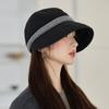 New Autumn and Winter Versatile Hat for Women with High End Face Showing Small Esports Hat Windproof Warm Hat Art Retro Newspaper Hat
