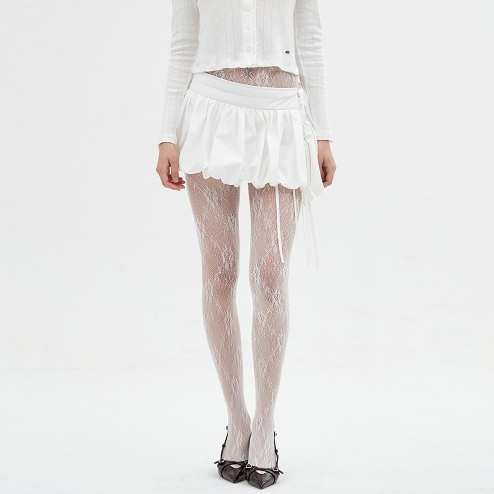 Elssibeui Balloon Layered Wrap Skirt_Ivory