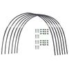 Garden Greenhouse Hoop Set, Gardening Folding Fiber Pole Set