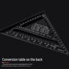 Aluminum Alloy Woodworking Triangle Square Ruler