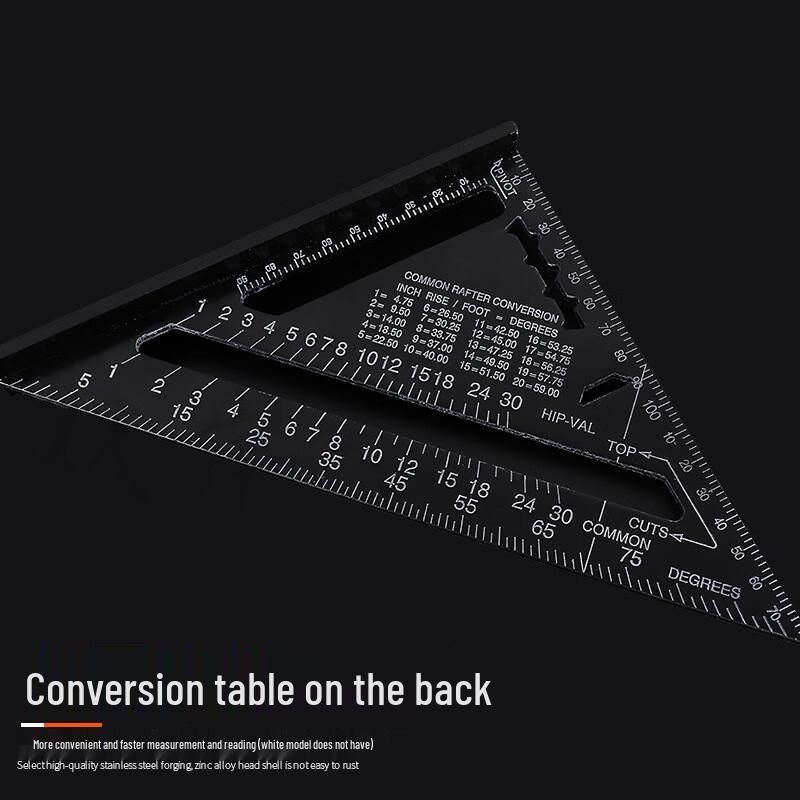 Aluminum Alloy Woodworking Triangle Square Ruler