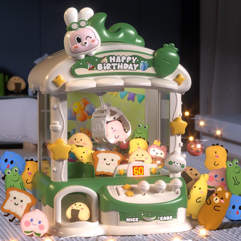 Cartoon Claw Game Machine Rabbit Automatic Doll Machine Toy For Kids Coin Operated Play Game Claw Crane Machines Children Toys