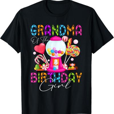 Grand-mère de la fille d'anniversaire Bday Candyland Bonbon Anniversaire T-Shirt