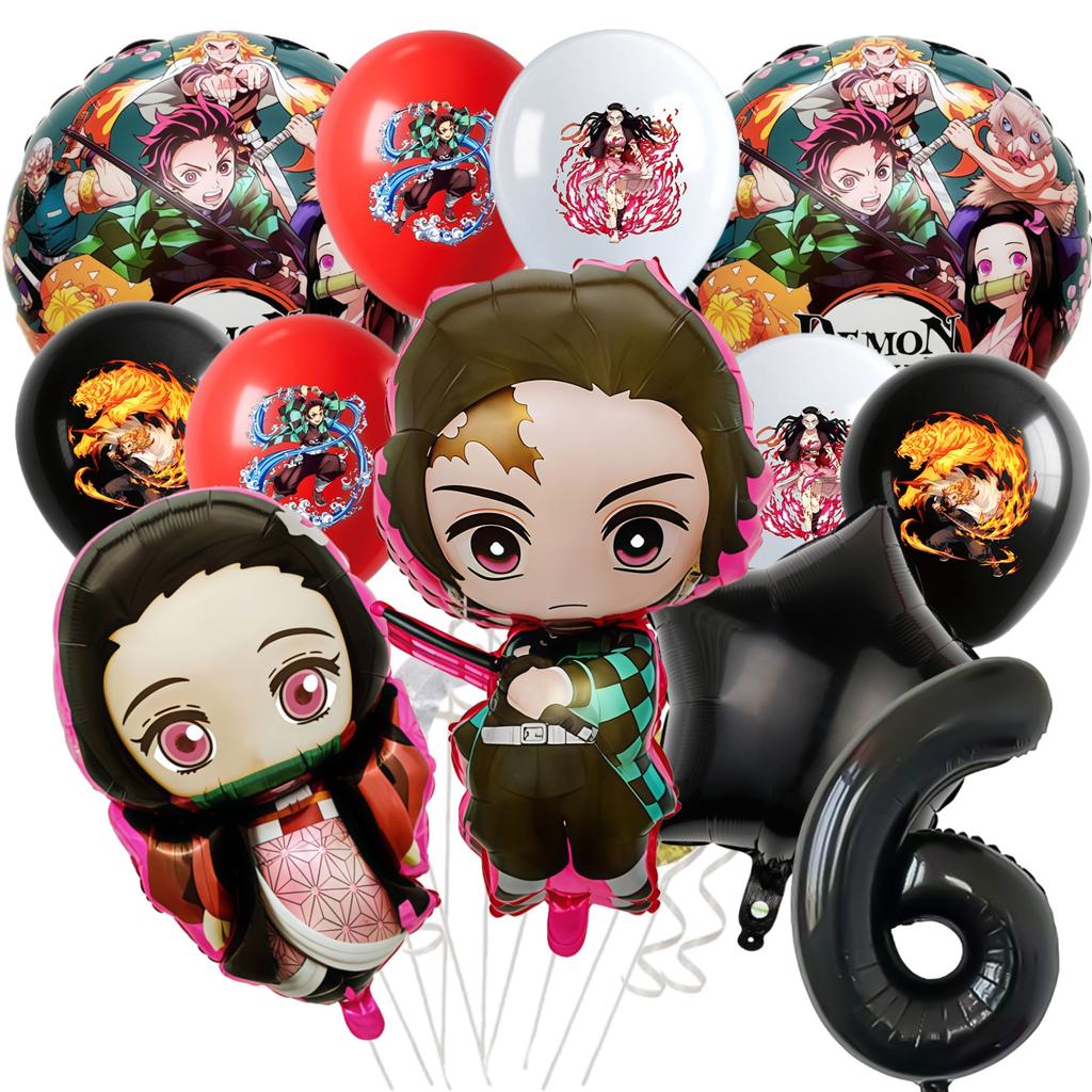 Anime Dämon Geburtstagsparty Dekoration Einweg-Geschirr Teller Tischdecke Becher Serviette Babyparty Kinder Partygeschenke Zubehör