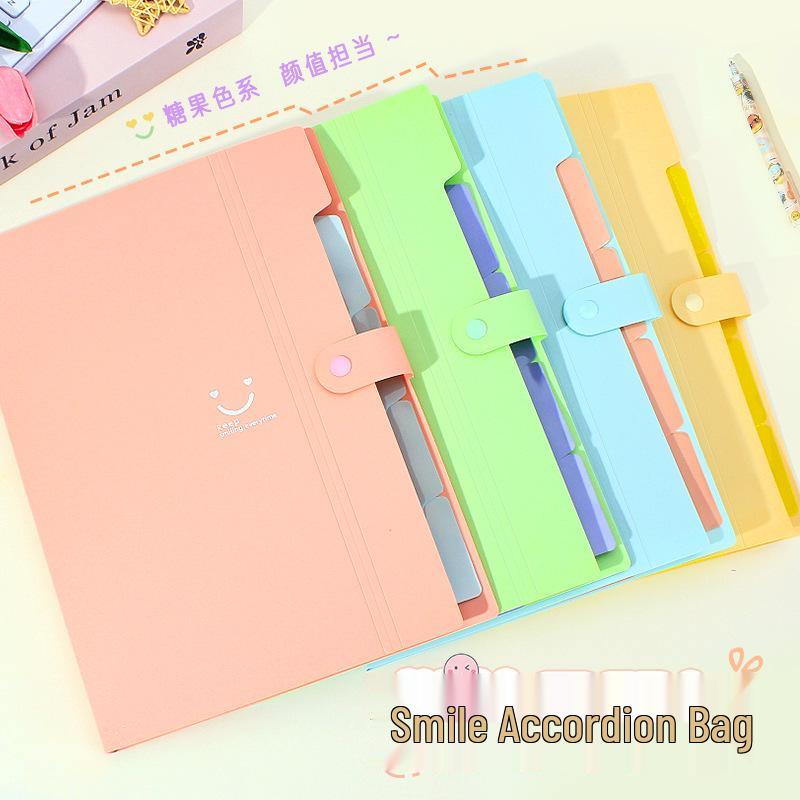 Creative Smile A4 Multi-layer Accordion Document Folder Red