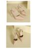 1088-15 Women's Waterproof Platform Stiletto Sandals - Summer 2025 Style, Hollow Pointed Heels