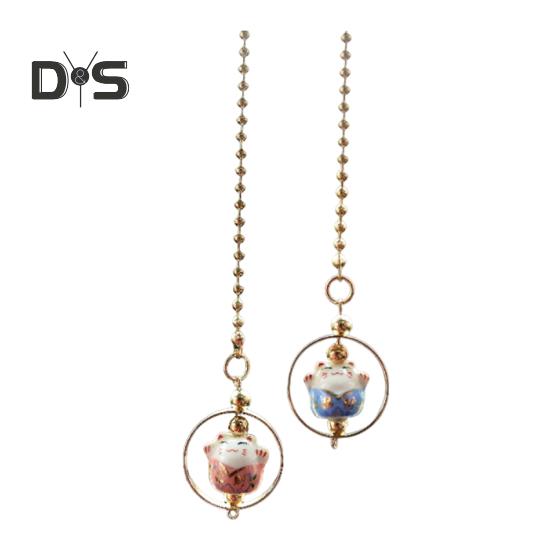 

Подвеска для зеркала заднего вида, подвесные аксессуары для салона автомобиля, легко вешать, очаровательный внешний вид, подвесное украшение в виде счастливого кота розовый/синий