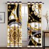 Freie Shiping Billig Moderne Luxusmarke Schwarz Weiß Gold AbstractFashion2Pcs Schattierung Fenster Vorhang Für Wohnzimmer Schlafzimmer Dekor