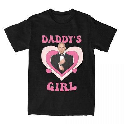 Daddys Girl Pitbull Mr Worldwide TShirt Summer Singer Pink Heart TShirts Pure Cotton Tshirt Oversized High Quality Soft Tee