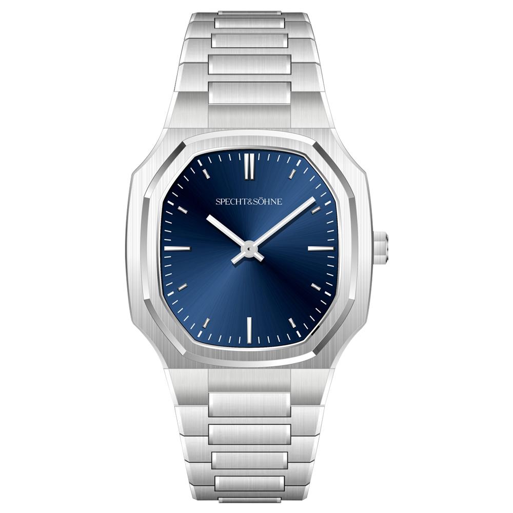 New Fashion Specht & Söhne Ultrathin Quartz Watch For Men Ice Blue Color Stainless Steel Watches Sapphire Crystal 50M Waterproof