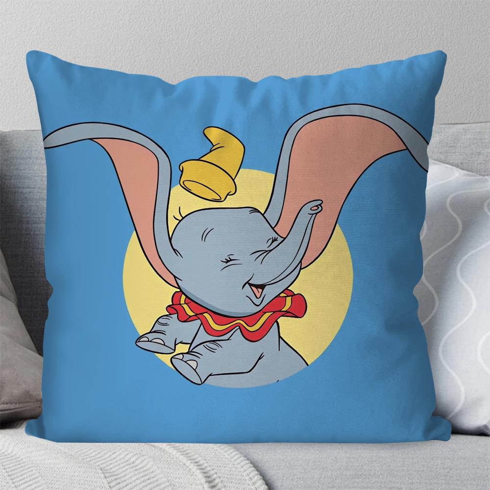 1Pc D-Dumbo Animated Character Pillow Case Square Pillow Bedroom Sofa Leisurecomfortcushioncar Living Room Home Decoration 40X40