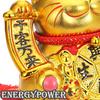 EnergyPower Golden Electric Maneki Neko Ceramic Large Premium Model Cushion Battery USB Gold Hand-painted Handmade Cute Cat Inviting Automatically Its