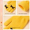 Warm Bowknot Knitted Gloves Candy Color Women Cycling Mittens Soft Winter Velvet Gloves  Ladies