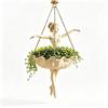 Ballet Girl Hanging Resin Planter Vintage Garden Decor Pot for Indoor Outdoor, Waterproof Sun-Proof