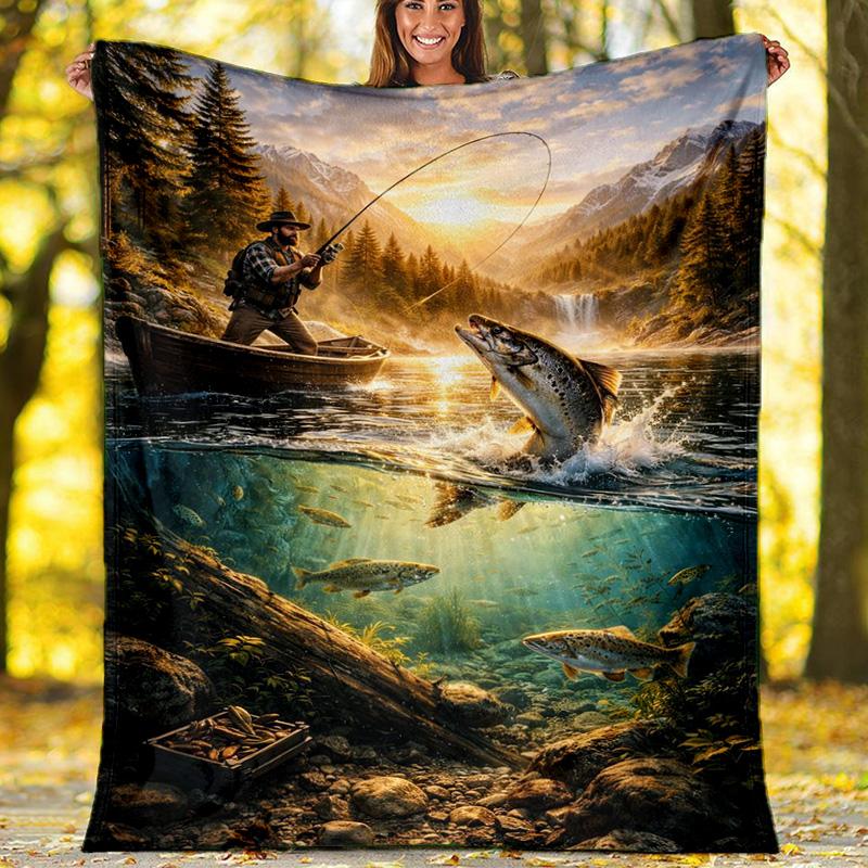 Jesus Religiöse Kunst Fleece Bedruckte Flanelldecke, Warmer Weicher Überwurf Sofa Bettdecke