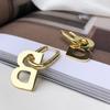 for Women Gold Silver Color Party Drop Dangle Earrings Removable Letter B Design Hoop Earrings