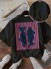 Funny Fish Graphic T Shirt Pink Stripes Double Sided Print Unisex Harajuku Aesthetic Loose Short Sleeve Summer Tops Tee