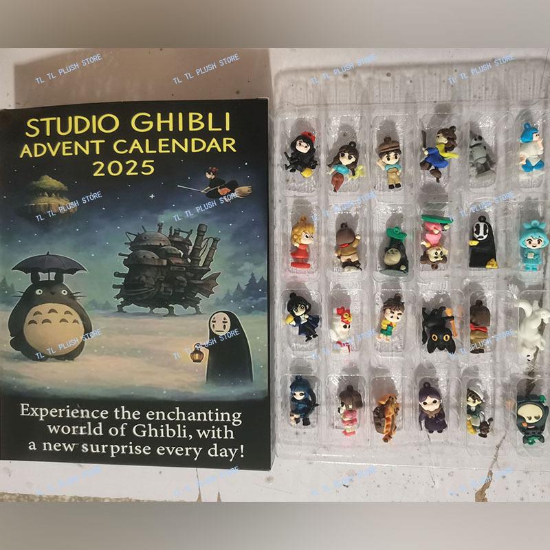 2025 Klassischer Studio Ghibli Anime Weihnachts-Adventskalender Spielzeugfigur Sammlerstück Cosplay-Zubehör Trendiger Countdown Blind Box