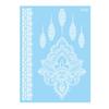 Baizihuahu White Lace Tattoo Sticker for Women, Temporary Face Body Arm, Waterproof Fake Decal Wedding Party Festival