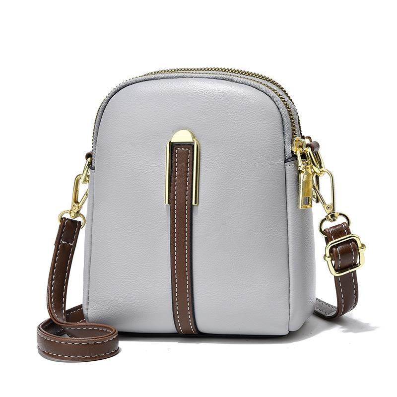 

Arrival Crossbody Money Phone Purse Bags For Women Solid Color PU Leather Small Shoulder Bag Multi-Zipper Handbag Clutch 28X3X18cm
