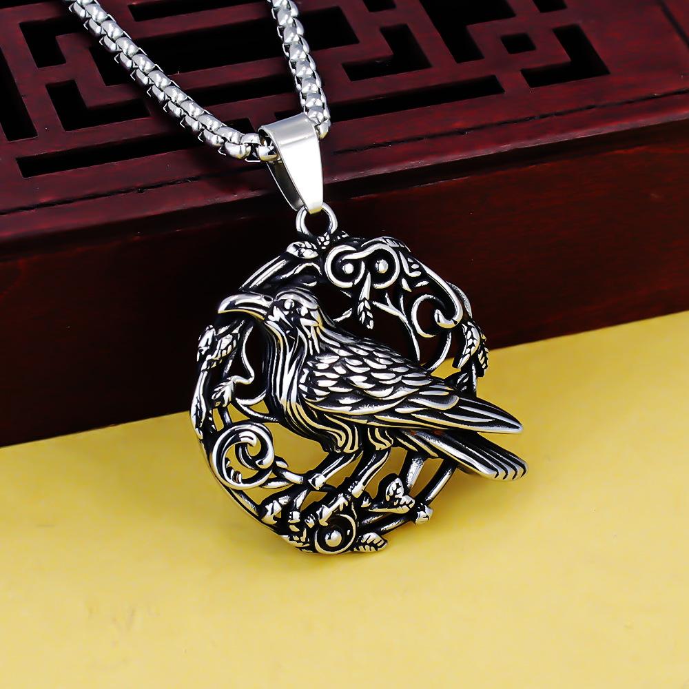 

Necklace Hummingbird Magpie Head Pendant 50CM(Necklace Size) срібний