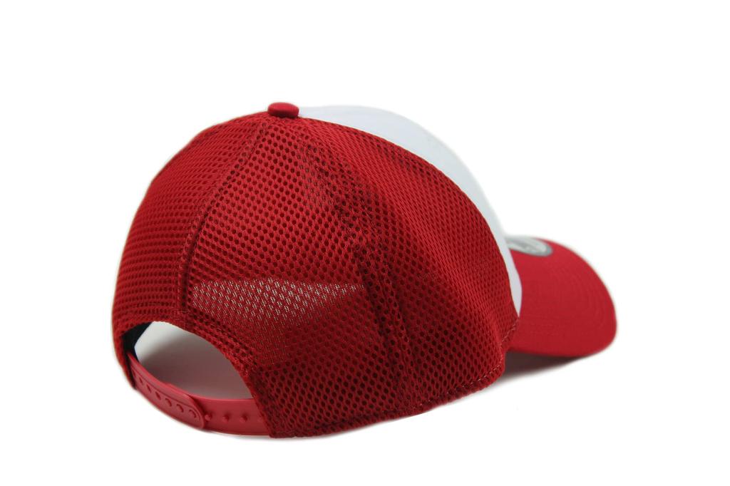 New Era 9FORTY Mesh Snapback Cap (White/Scarlet)