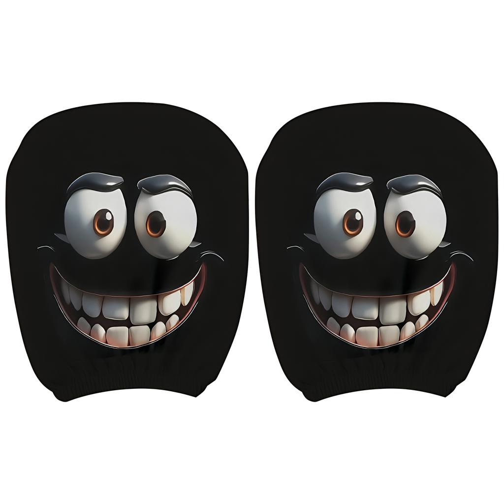 2pcs Halloween Headrest Covers Automobile Headrest Protector Elastic Head Rest Covers for Auto Front Seat Rest Decoration