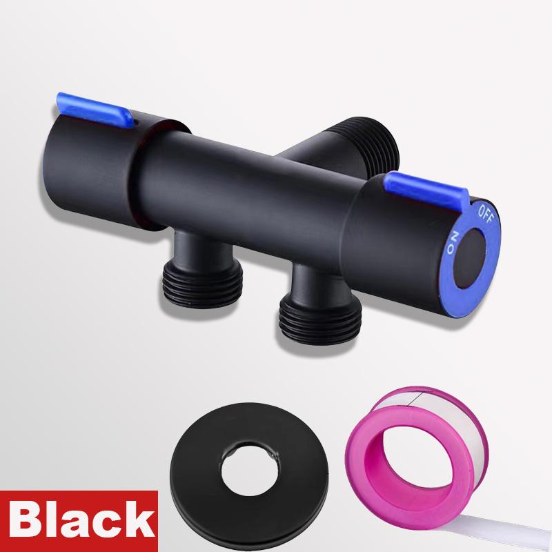 SUS304 stainless steel dual control 1 in 2 out bathroom toilet angle valve washing machine dual water bidet angle valve faucet