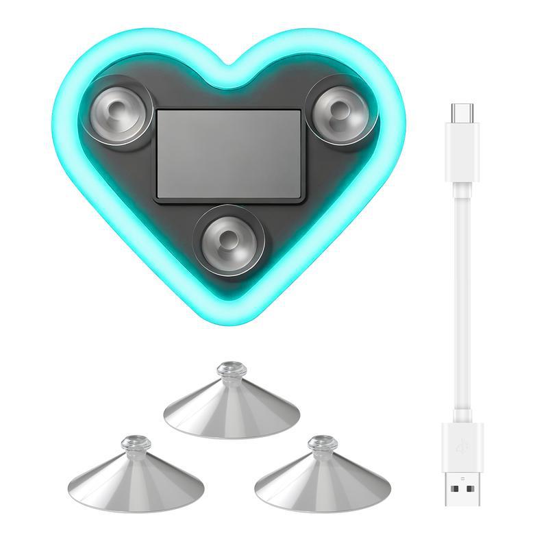 

X 42440 Neon LED Heart Solar Car Light ціан
