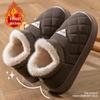 2025 Men's Extra Large Non-Slip Warm Cotton Slippers - Autumn/Winter Indoor Shoes for Elderly with Thick Sole and Heel Cover